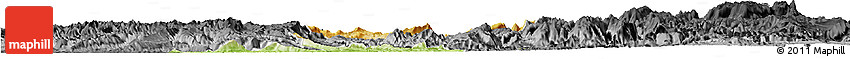Physical Horizon Map of Qijiang, darken, desaturated