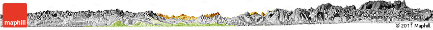 Physical Horizon Map of Qijiang, desaturated