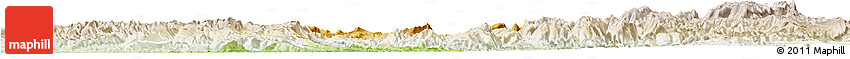 Physical Horizon Map of Qijiang, lighten