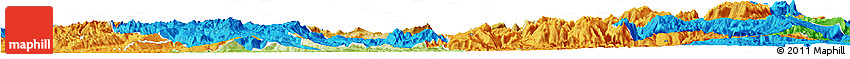 Physical Horizon Map of Qijiang, political outside