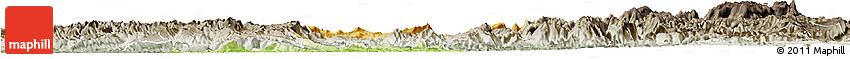 Physical Horizon Map of Qijiang, semi-desaturated