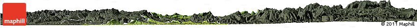 Satellite Horizon Map of Qijiang, darken, semi-desaturated