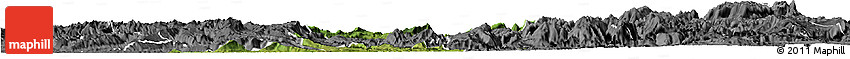Satellite Horizon Map of Qijiang, desaturated