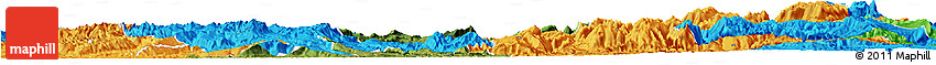 Satellite Horizon Map of Qijiang, political outside