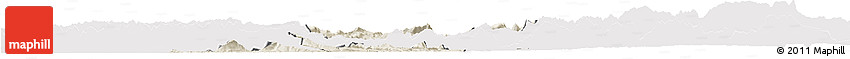 Shaded Relief Horizon Map of Qijiang, cropped outside