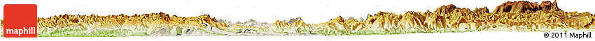 Shaded Relief Horizon Map of Qijiang, physical outside