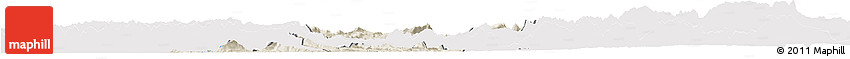 Shaded Relief Horizon Map of Qijiang, single color outside