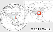 Blank Location Map of Qijiang, highlighted country, within the entire country