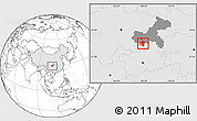 Blank Location Map of Qijiang, highlighted country, highlighted parent region