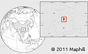 Blank Location Map of Qijiang, highlighted country