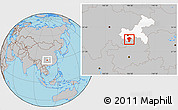 Gray Location Map of Qijiang, highlighted parent region