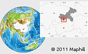 Physical Location Map of Qijiang, highlighted country, highlighted parent region