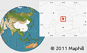 Satellite Location Map of Qijiang, highlighted country