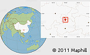 Savanna Style Location Map of Qijiang, highlighted country