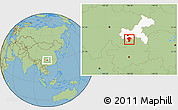 Savanna Style Location Map of Qijiang, highlighted parent region