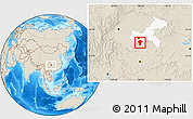 Shaded Relief Location Map of Qijiang, highlighted parent region