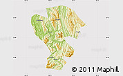 Physical Map of Qijiang, cropped outside