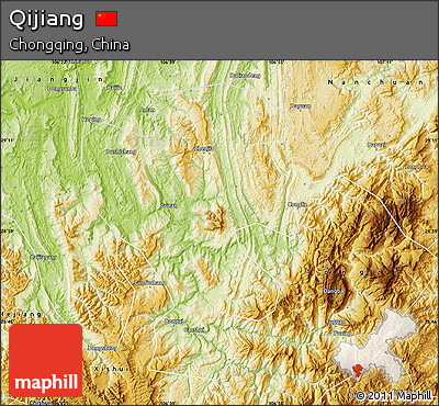 Physical Map of Qijiang
