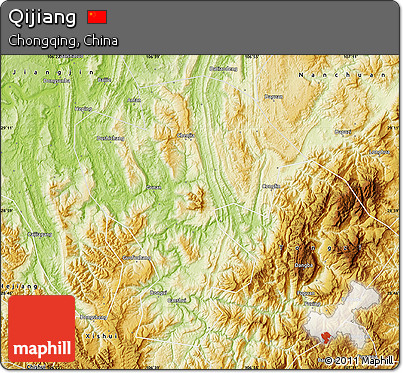 Physical Map of Qijiang