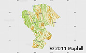 Physical Map of Qijiang, single color outside
