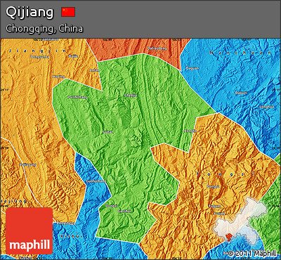 Political Map of Qijiang