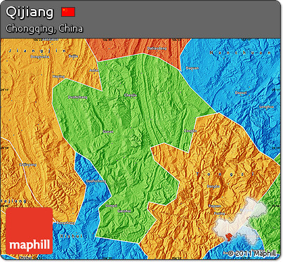 Political Map of Qijiang