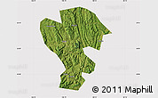 Satellite Map of Qijiang, cropped outside