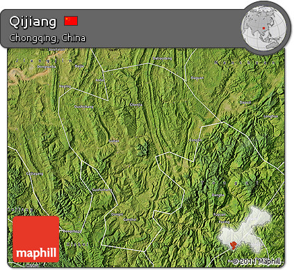 Satellite Map of Qijiang