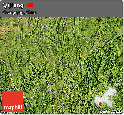 Satellite Map of Qijiang