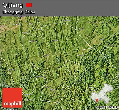 Satellite Map of Qijiang