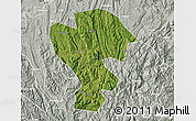 Satellite Map of Qijiang, lighten, semi-desaturated
