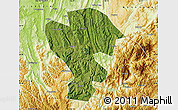 Satellite Map of Qijiang, physical outside