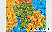 Satellite Map of Qijiang, political outside