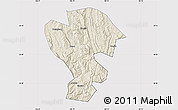 Shaded Relief Map of Qijiang, cropped outside
