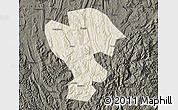 Shaded Relief Map of Qijiang, darken