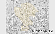 Shaded Relief Map of Qijiang, desaturated