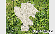 Shaded Relief Map of Qijiang, satellite outside