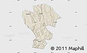 Shaded Relief Map of Qijiang, single color outside