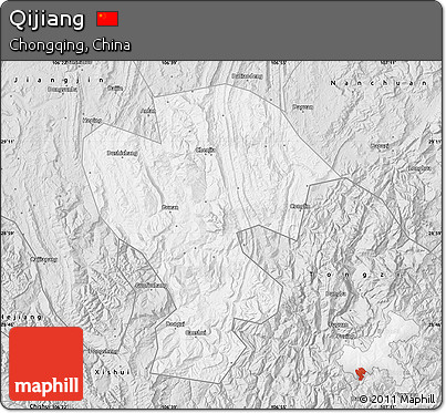 Silver Style Map of Qijiang