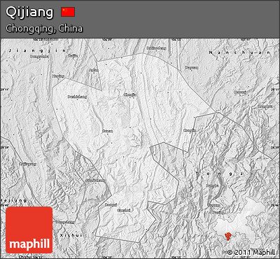 Silver Style Map of Qijiang