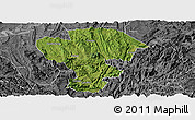 Satellite Panoramic Map of Qijiang, desaturated