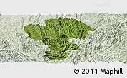 Satellite Panoramic Map of Qijiang, lighten