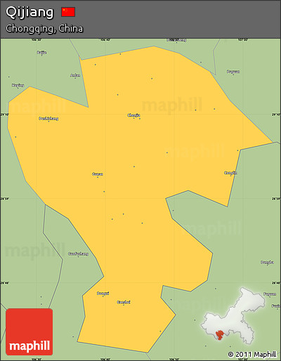 Savanna Style Simple Map of Qijiang