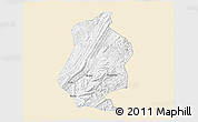 Classic Style 3D Map of Shizhu, single color outside