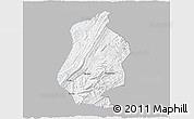 Gray 3D Map of Shizhu, single color outside