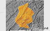 Political 3D Map of Shizhu, desaturated
