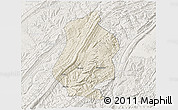 Shaded Relief 3D Map of Shizhu, lighten
