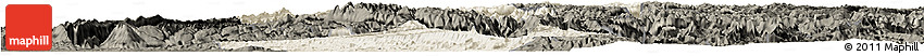 Shaded Relief Horizon Map of Shizhu, darken
