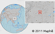 Gray Location Map of Shizhu, hill shading