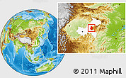 Physical Location Map of Shizhu, highlighted parent region